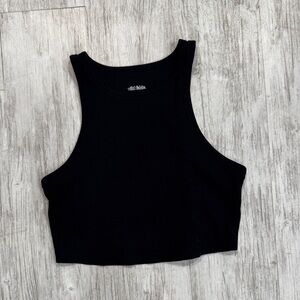 Wild Fable Black Ribbed Crop Top